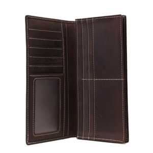 Handmade Cowhide Vintage Short <b>Men</b> <b>Wallet</b> with Zipper Closure Embroidery & Letter Design - Product Image 1