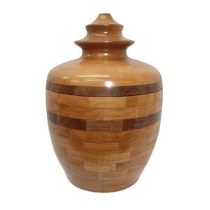 Urne de crémation funéraire en bois d'acacia pour adultes pour cendres humaines Urne de crémation de l'Inde - Product Image 4