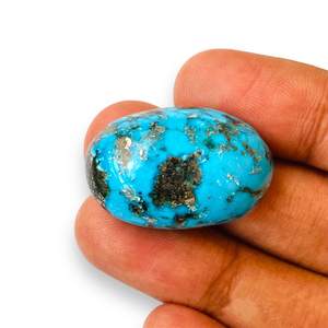 100% piedra preciosa turquesa Natural tamaño 30x14x13MM AAA ++ piedras preciosas de cabujón de forma ovalada de alta calidad para uso en joyería al por mayor - Product Image 2