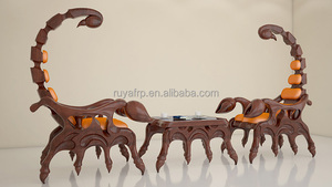 <span class=keywords><strong>Fauteuil</strong></span> Scorpion sculpté en fibre de verre Finition en bois Fauteuils en cuir modernes inhabituels Mobilier de chambre <span class=keywords><strong>Club</strong></span> Chaise de luxe - Product Image 2