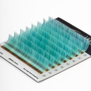 Hot selling colorful lash <b>trays</b> mix colored russian volume eyelashes rapid blooming mink lashes wholesale custom logo - Product Image 3