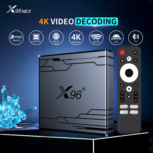 2026 Hot Sale Europe IPTV Box Strong X96 NEX 8K TV Box 2GB 16GB Amlogic S905Y5 Android 14.0 Media Player Set Top Box for Canada