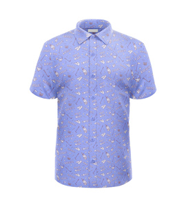 Camisa informal de oficina de manga corta para hombre, poliéster, transpirable, antiarrugas, proveedor OEM de Vietnam - Product Image 3