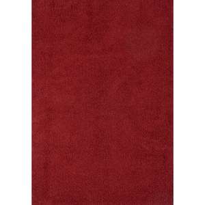 Red <b>Fluffy</b> Rectangular Machine-Made <b>Rug</b> <b>for</b> Living Room <b>Bedroom</b> Hotel - Product Image 1