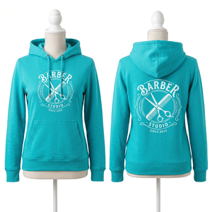 Sweat à capuche unisexe pour femmes et hommes, 320 GSM, coton, polyester, polaire, bleu ciel, broderie personnalisée, impression à l'écran, impression en relief, logo - Product Image 3