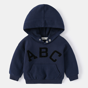 Sudadera con Capucha de Forro Polar para Niño, Diseño de Letras Bordadas, Cierre de Cremallera, 100% Algodón Grueso, Invierno, Deportiva, Personalizada al por Mayor - Product Image 3