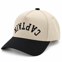 Casquettes de baseball G5 à 6 panneaux, bicolores, en sergé de coton, avec lettres brodées, visière incurvée, boucle métallique réglable, style streetwear, unisexe