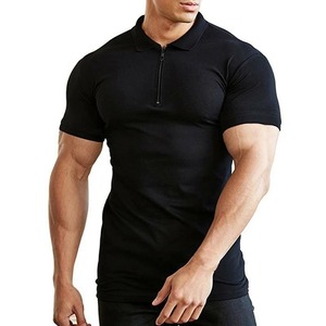 100% Jersey Cotton Half <b>Zip</b> Golf for <b>Shirts</b> Men Wholesale High Quality Breathable Quick Dry Windproof Custom Heat-Transfer - Product Image 6
