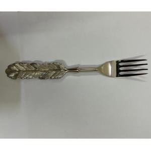 Top Fourchette en acier inoxydable poli miroir poignée texturée Best-seller Ustensiles de cuisine modernes parfaits pour une expérience culinaire élégante - Product Image 4