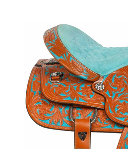 Juego de tachuelas de cuero genuino de primera calidad, monturas de carreras occidentales e inglesas para montar a caballo - Product Image 5