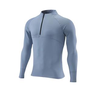 Haut à manches longues personnalisé pour hommes, chemise de course à Offre Spéciale, entraînement, entraînement, demi-fermeture éclair, séchage rapide, nouveaux hauts actifs - Product Image 2