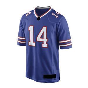 Maillot de football américain imprimé par transfert thermique de haute qualité en gros, surdimensionné, pour l'entraînement d'équipe, respirant, manches courtes - Product Image 1