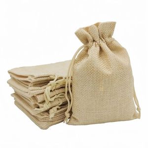 Sac cadeau en jute avec cordon de serrage - Product Image 1