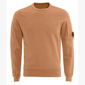 Sweat-shirt pull de couleur unie pour hommes 100% coton épais vêtements décontractés pour l'hiver - Product Image 5