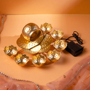 <b>Hammered</b> Urli a Symbol of Purity and Serenity Handcrafted Lotus Urli for Spiritual and Decorative Purposes - Product Image 1