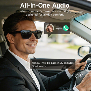 แว่นตาอัจฉริยะ V03 AI กล้อง 1080P กันน้ำ IP54 ควบคุมด้วยระบบสัมผัส โทรออก รับสาย เล่นเพลง - Product Image 4