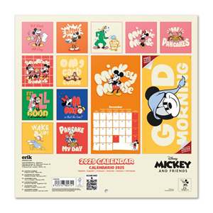 Calendario de Escritorio de Pared de Mickey Mouse de Disney 2025 para Uso en Oficina, Impreso en Papel con Reloj - Product Image 3