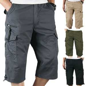 2025 été nouveau short de survêtement uni hommes Cargo Shorts vêtements de rue hommes sport course Shorts décontracté fabriqué par le Pakistan - Product Image 1