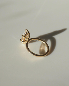 แหวนเพชรโมอิสอัญมณีสำหรับผู้หญิง2.50คลาสสิกแหวนหมั้นแบบยาว - Product Image 3