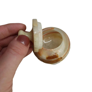 Petit pot à bonbons en marbre, pot en marbre de pierre de cristal, pot en marbre d'onyx - Product Image 5