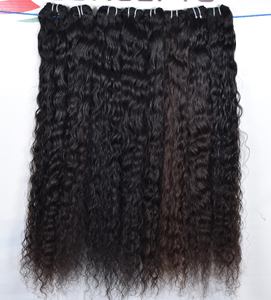 Extensiones de cabello humano de templo indio rizado natural trama estirada doble proveedor de paquetes de cabello virgen baratos sin procesar 100% - Product Image 5