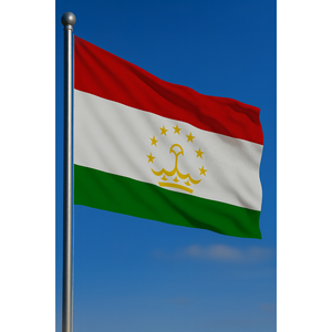 Drapeau extérieur du Tadjikistan personnalisable 3x5 pieds en nylon, vinyle, soie, avec mât en aluminium, impression numérique, pour l'assurance automobile et l'éducation - Product Image 2