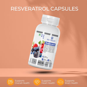 500mg Vegan Resveratrol kapsul untuk dewasa dukungan antioksidan anti-penuaan kesehatan jantung dan seluler perlindungan - Product Image 2
