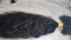 Fábrica al por mayor 100% de cabello humano Remy indio virgen Natural cutícula alineada cabello crudo para trenzar pelos de trama a granel - Product Image 2