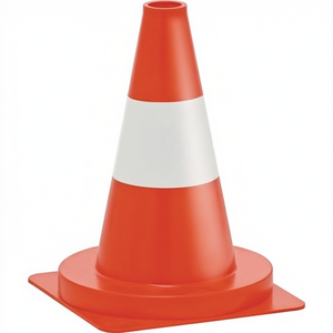 Cono de Tráfico Reflectante de 320 mm, Ligero (0.4 kg), 23 x 23 cm, con Pegatinas y Luces Reflectantes Promocionales - Product Image 2