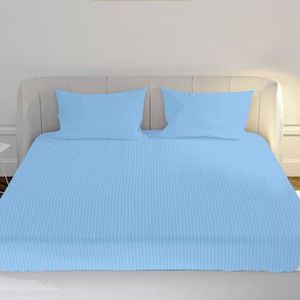 Striped 400TC 100% Cotton Home Textile Bedsheets - Product Image 1