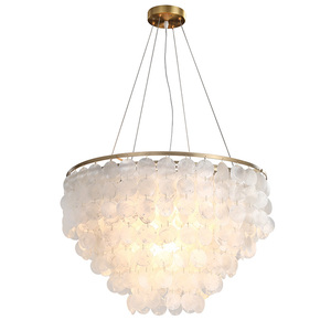 Vỏ dẫn ánh sáng Trần nhà máy bán buôn cổ điển nhà capiz vỏ đèn trang trí đèn chùm - Product Image 1