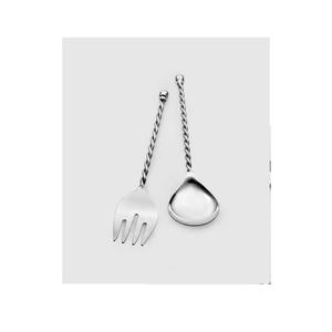 Servidor de ensaladas de lujo, juego de cubiertos de Metal, cuchara y tenedor, nuevo diseño - Product Image 1