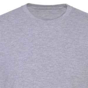 Conjunto de pijama de camiseta lisa gris Conjunto de salón tejido de algodón 100% Ropa de dormir cómoda con camiseta de cuello redondo y pantalones de cintura elástica - Product Image 4