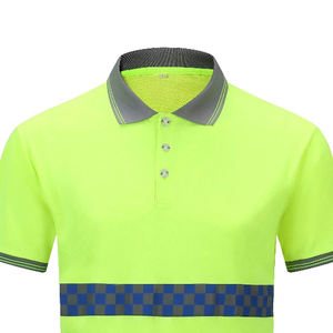 100% Poliéster Hi Vis Polos Reflectante Seguridad Trabajo Construcción Hombres Polos - Product Image 3