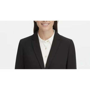 Blazer da donna Tommy Hilfiger in velluto a coste, monopetto, nero, taglia 10, lunghezza corta, chiusura doppiopetto - Product Image 2