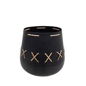 Jardinière ronde en fer et en Jute de Style moderne, jardinière décorative de couleur naturelle et noire pour mariage et décoration de Table - Product Image 6