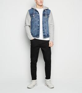 Veste en jean pour homme avec capuche manches en jersey BY HI 2026 - Product Image 3