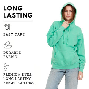 Trendy <b>Womens</b> Cotton <b>Hoodie</b> Fleece Oversized Streetwear Vintage Washed Custom Print <b>Hoodie</b> Manufacturer Custom Design Wholesale - Product Image 3