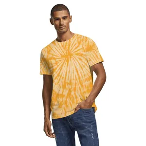 Streetwear Hommes Tie Dye T-shirts Personnalisé t-shirt hommes t-shirt fabrication directe usine approvisionnement