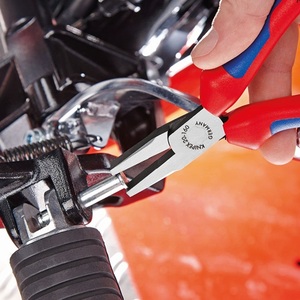 For KNIPEX Flat-Nose Pliers DIN ISO 5745 160 mm Chrome-Plated Overall Length Multi-Component Grips - Product Image 4