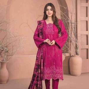 Haute Qualité Dames Salwar Kameez Robes Original En Cuir De Pêche Velours Rayures Châle Dernière Conception pour Adultes Plus Haut En Gros - Product Image 1