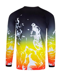 Chemises de course moto unisexes pour adultes grandes tailles, imprimées numériquement, en spandex/polyester, séchage rapide, imperméables, respirantes, manches longues - Product Image 5