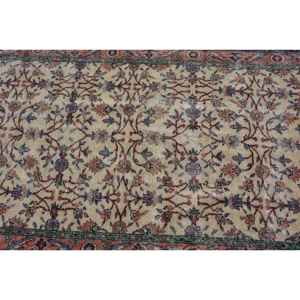 Alfombra Turca, Alfombra de Lana Azul y Roja de 3.7x6.7 pies - Product Image 5