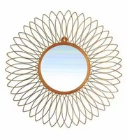 Miroir mural moderne en métal très demandé, design feuille dorée, pour la maison, l'hôtel, la salle de bain, le salon, le couloir, décoration de luxe contemporaine