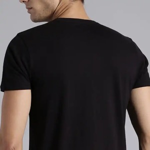 Custom Made Men's High Quality <b>Plain</b> Slim Fit Short Sleeve <b>Canvas</b> T-shirt Quick Dry Custom Printing Cotton Polyester Material - Product Image 5