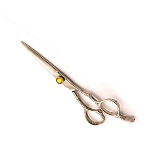 Ciseaux de coiffeur finition miroir avec poignée design fantaisie Ciseaux de coupe de cheveux professionnels en acier inoxydable Poignée ergonomique - Product Image 5