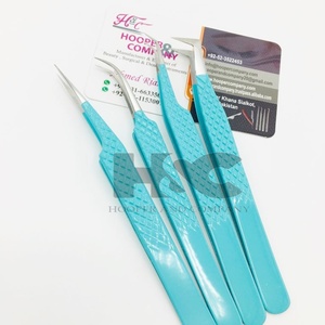 Pinzas Profesionales para Pestañas Hooper Company, Tijeras de Acero Inoxidable Sostenible, Espejo, Punta Sólida, Pinzas para Extensión de Pestañas con Logotipo - Product Image 2