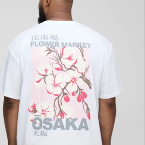 Camiseta Básica de Hombre con Estampado Digital, Hombros Caídos, Corte Holgado 2025, Dobladillo Curvo, Personalizada, Alta Calidad, 100% Algodón Ecológico - Product Image 1