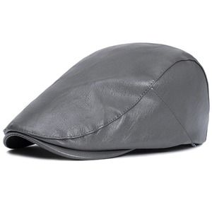 Hand Made Genuine Leather Caps Leather Cap Hats <b>for</b> Men <b>Women</b> Artist Painter <b>Beret</b> Hat Male Female Spring Autumn <b>Beret</b> Cap - Product Image 2