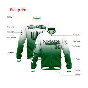 Veste universitaire personnalisée Urban Market pour hommes avec laine et cuir col montant avec logo brodé sur le devant MCACVJ-207 de marque à la mode - Product Image 2